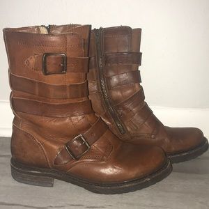 FRYE mid-shaft combat boots